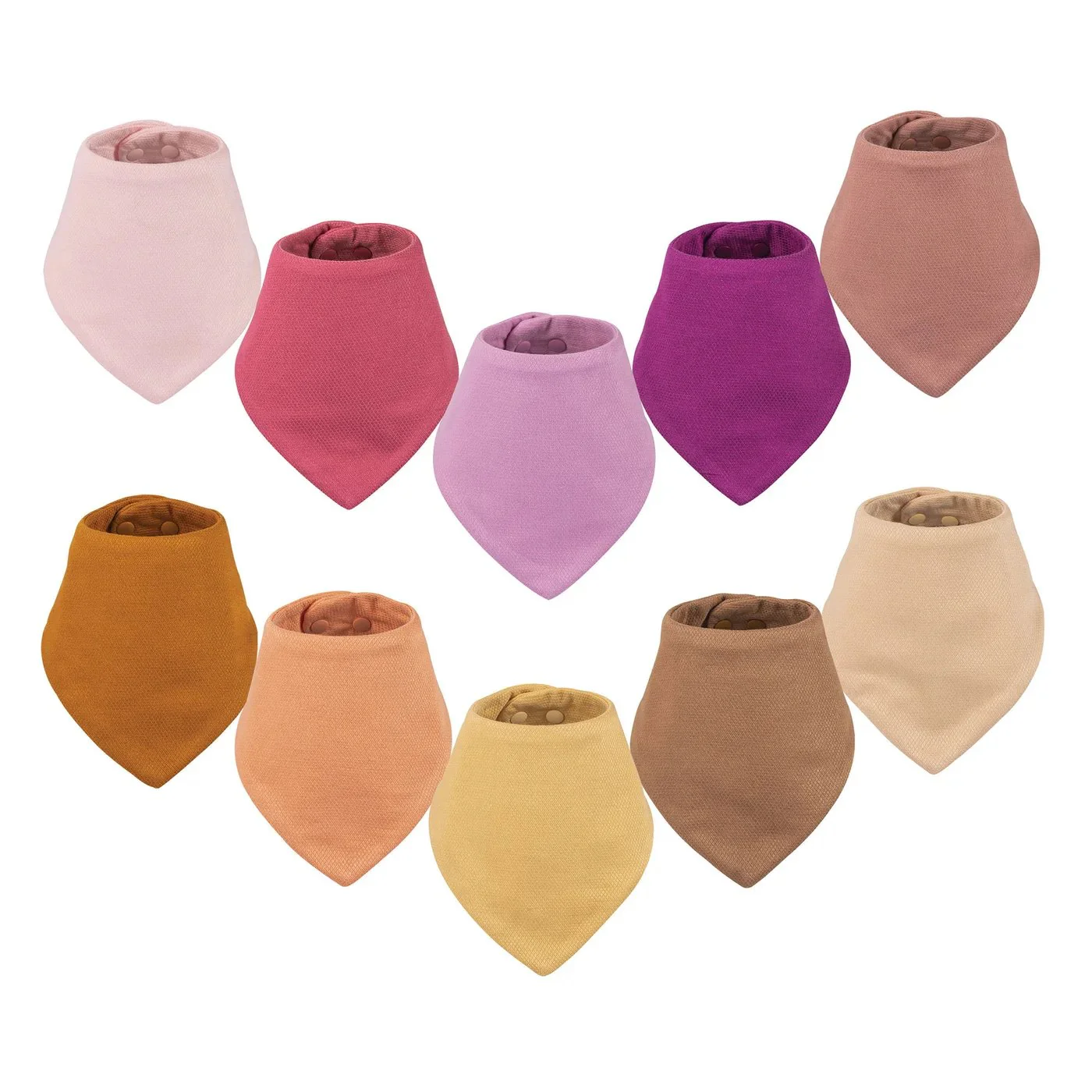 10 bavoirs Kaffle Nuances rosées – Image 2