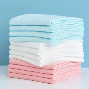 Lot de 10 couches en gaze 100 % coton pour bébé – Serviettes douces double épaisseur lavables et réutilisables