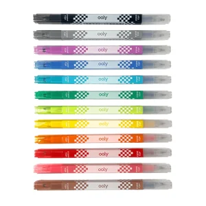 12 marqueurs doubles pointes (pixel)