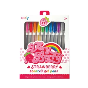 12 stylos gel au parfum de fraise