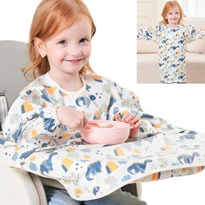 1Bavoir bébé amovible à manches longues 2 en 1 Lovebaby