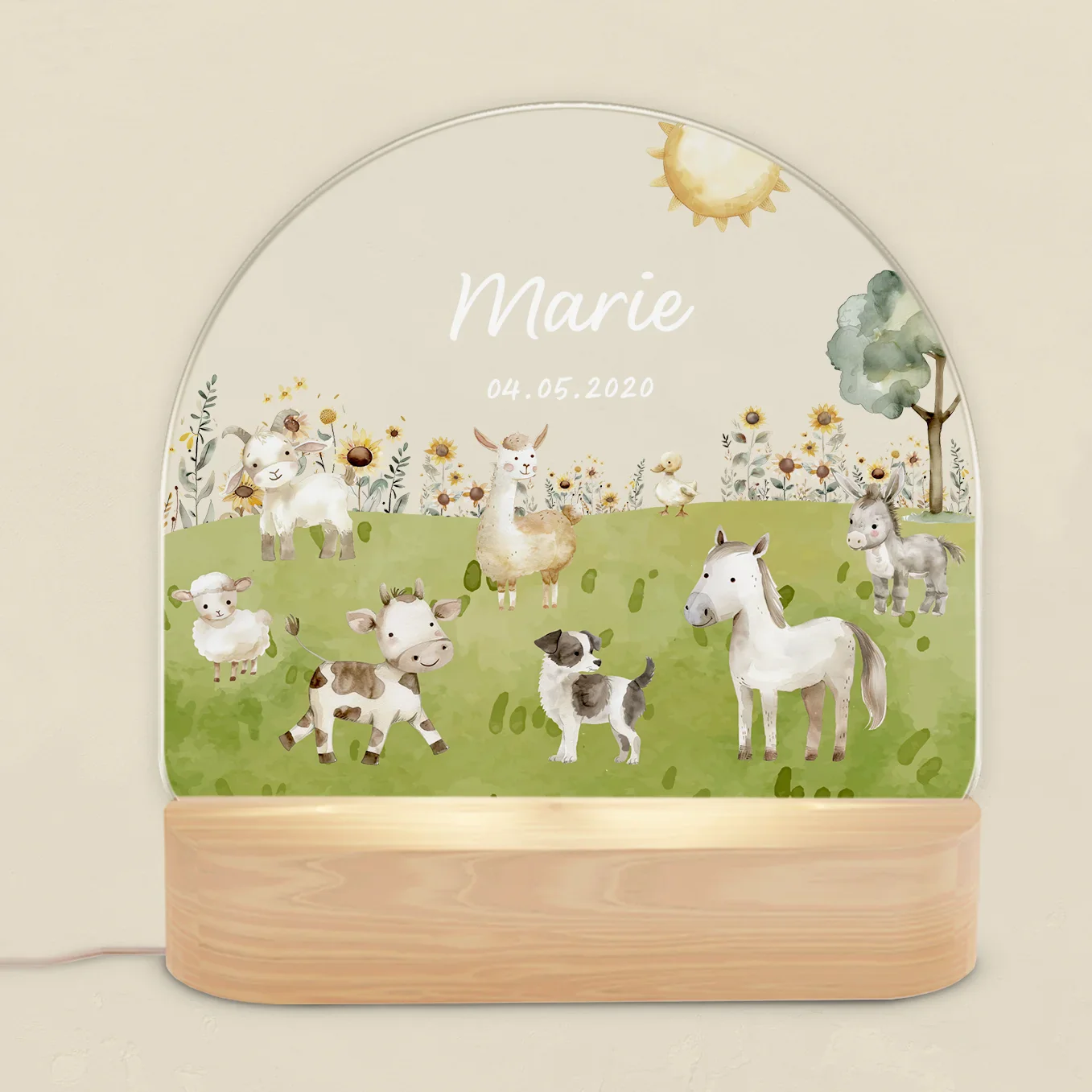 Veilleuse personnalisée « Ferme douce » – Image 4