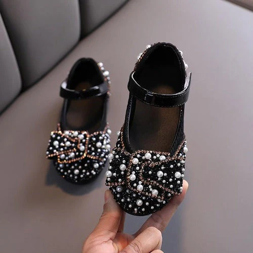 Chaussures de princesse brillantes avec perles et strass – Image 3