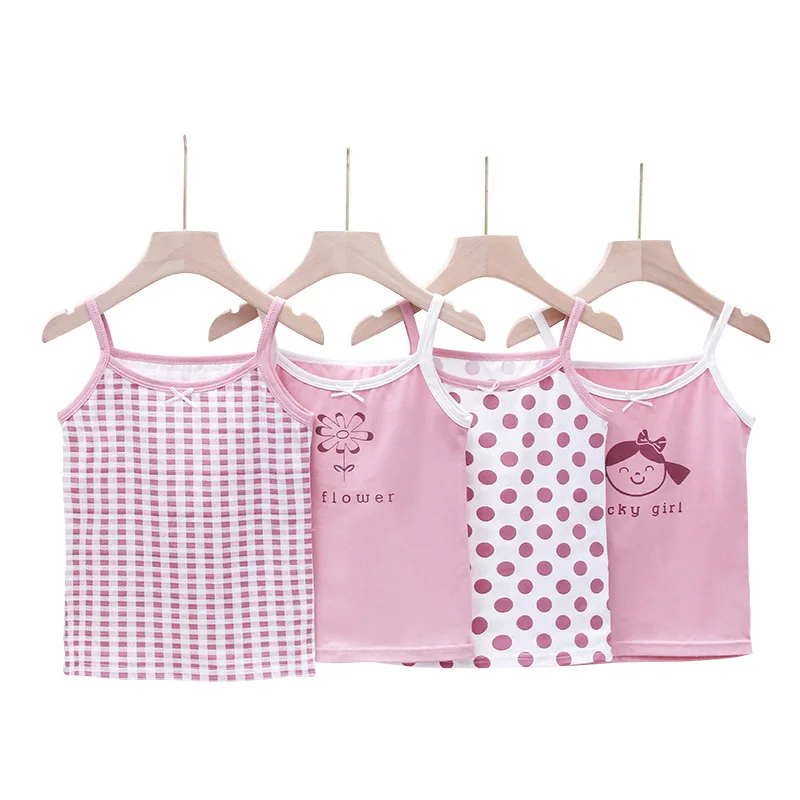 Ensemble débardeur et short/culotte pour fille, été 2024 – 100 % coton, col ras du cou, sans manches, pour enfants de 3 à 8 ans – Image 4