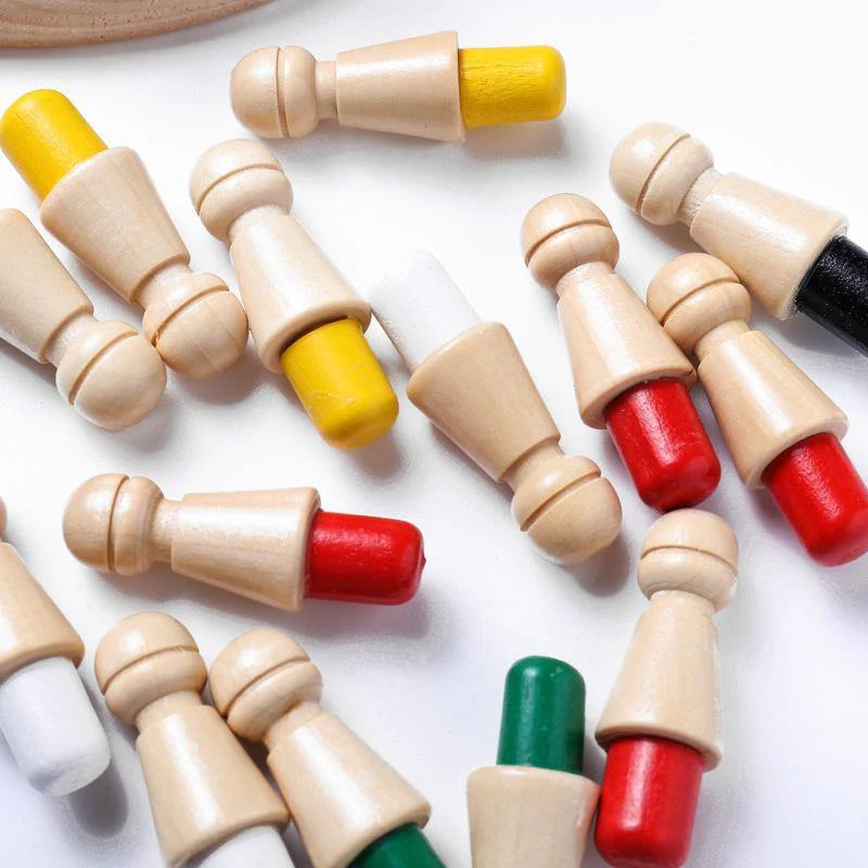 Jeu d'échecs en bois pour enfant – Image 5