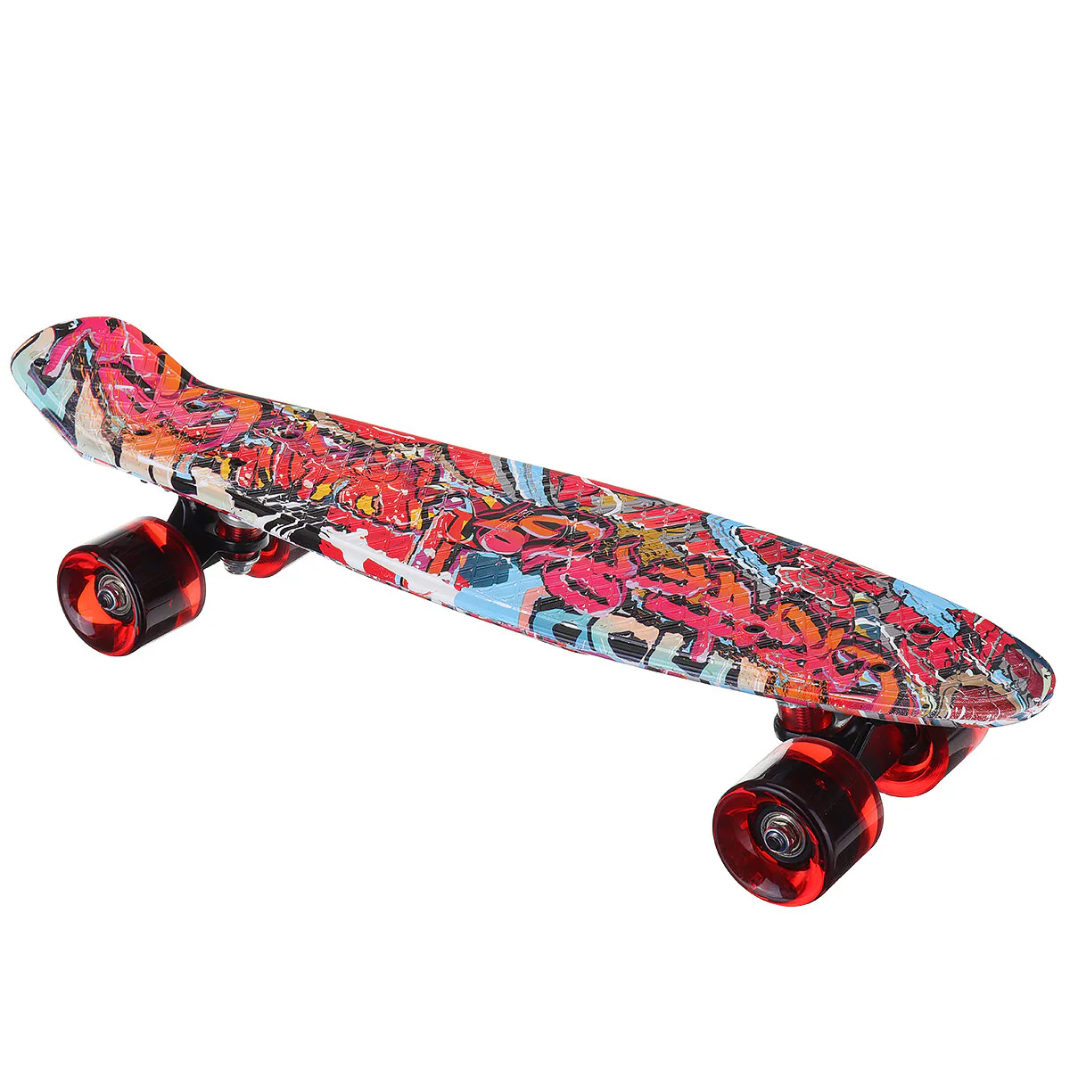 Mini skateboards de sport 22 pouces pour enfants, longboard avec roues LED pour débutants de 5 à 15 ans – Image 6