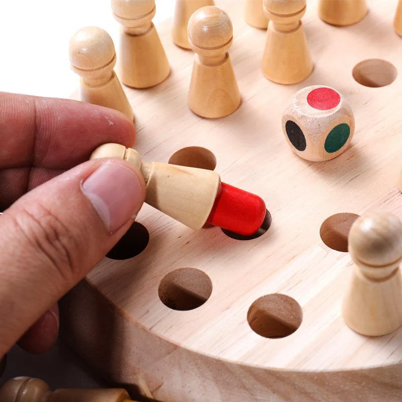 Jeu d'échecs en bois pour enfant – Image 4