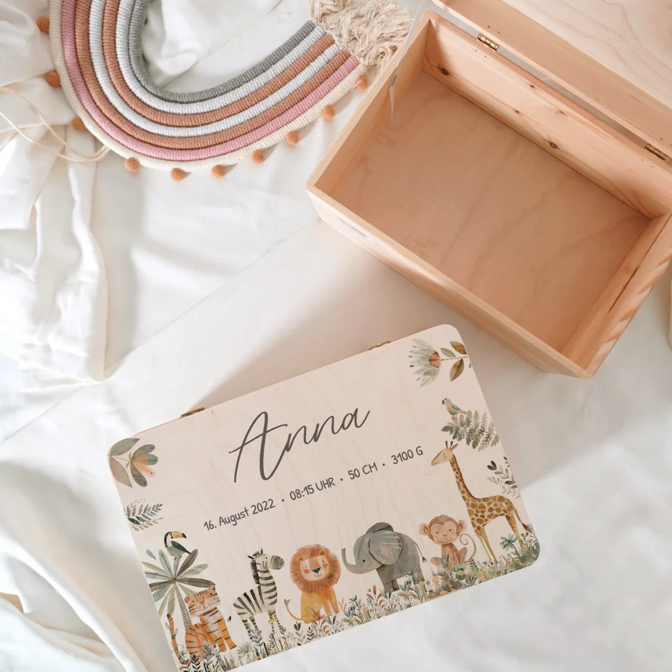 Boîte à souvenirs personnalisée « Animaux de safari » – Image 2
