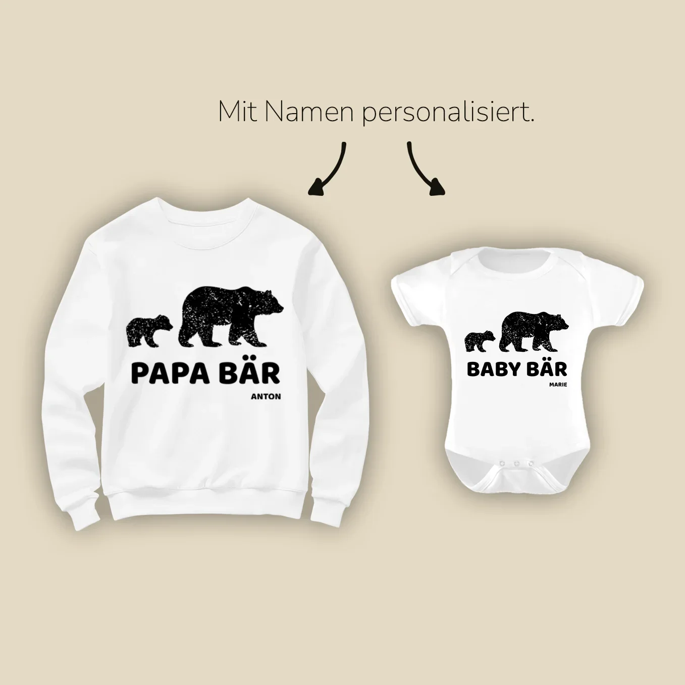 Personalisierter Partnerlook “Papa & Baby Bär” – Image 4