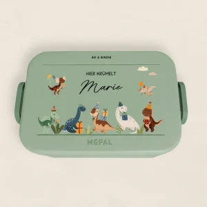 Boîte à lunch Mepal Bento personnalisée "Dino Party"