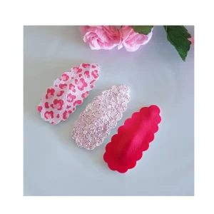 3 barrettes festonnées Love me Leo