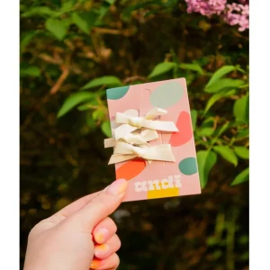 3 boucles satin crème