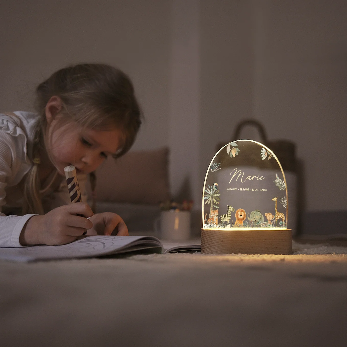 Veilleuse personnalisée « Animaux de safari » – Image 3