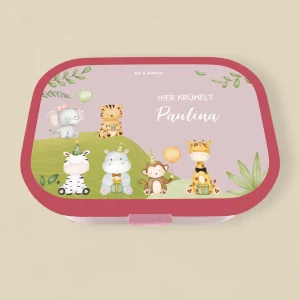 Boîte à lunch Mepal personnalisée "Animal Party"