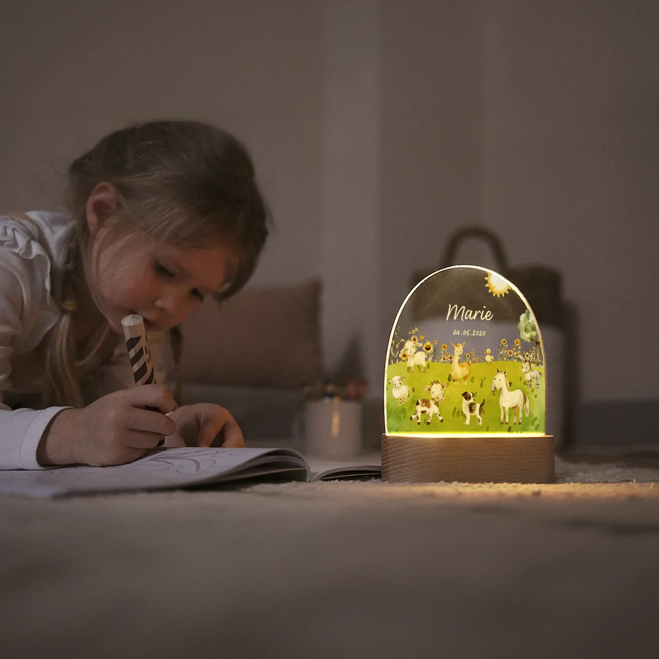 Veilleuse personnalisée « Ferme douce » – Image 3