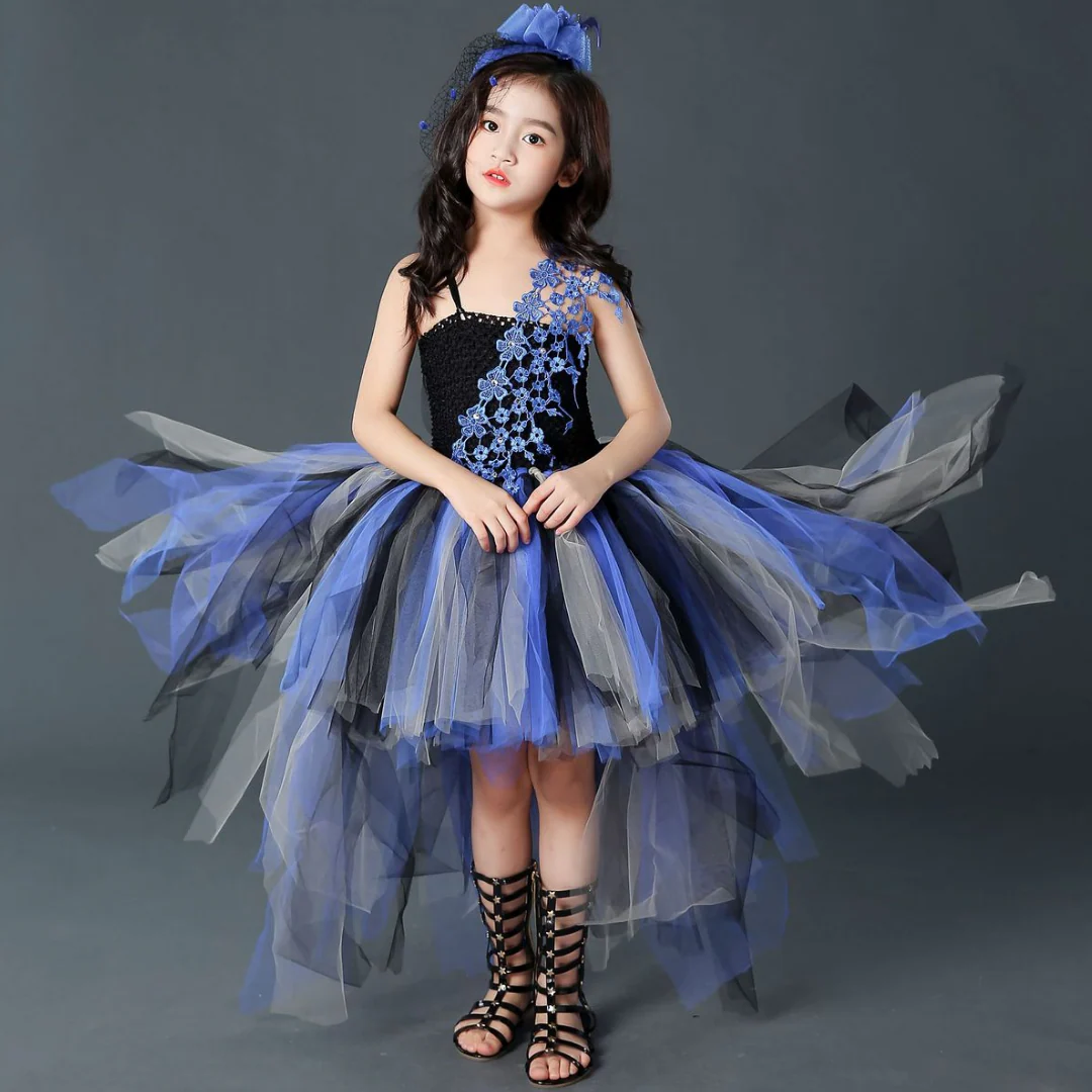 Robe tutu traînante noire et violette pour fête d'Halloween – Image 7