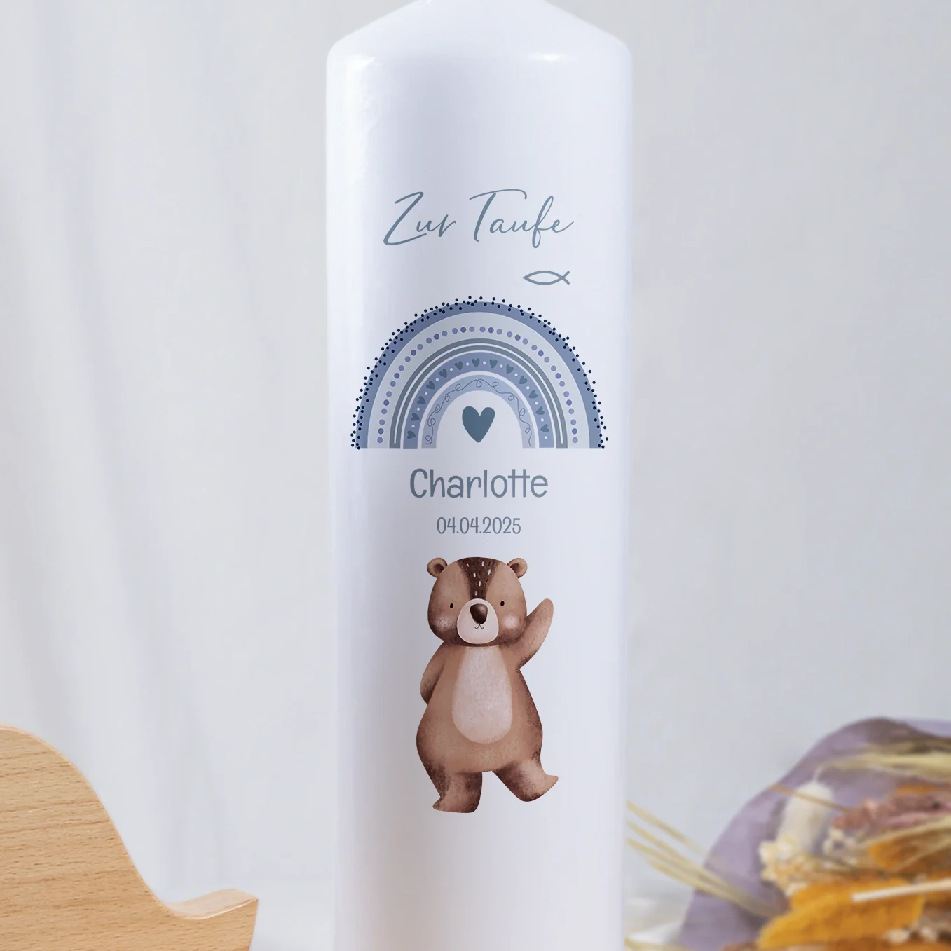 Personalisierte Taufkerze "Lieblingstier" – Image 4