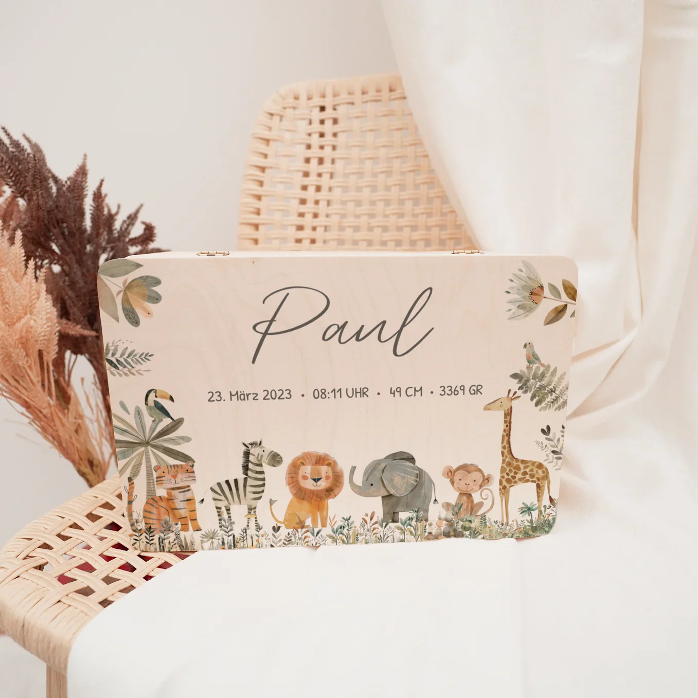 Boîte à souvenirs personnalisée « Animaux de safari » – Image 5