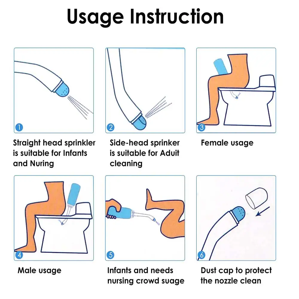 Bouteille périnéale portable de 500 ml – Bidet de nettoyage périnéal post-partum pour les mamans et les soins de bébé – Image 6