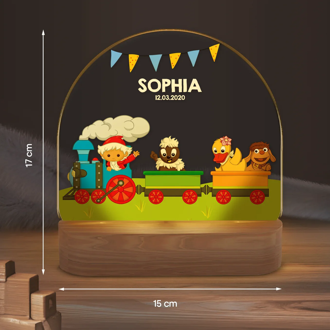 Personalisiertes Nachtlicht "Unser Sandmännchen" - "Zugfahrt" – Image 5