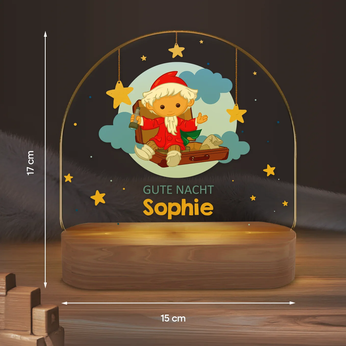 Personalisiertes Nachtlicht "Unser Sandmännchen" - "Gute Nacht" – Image 5