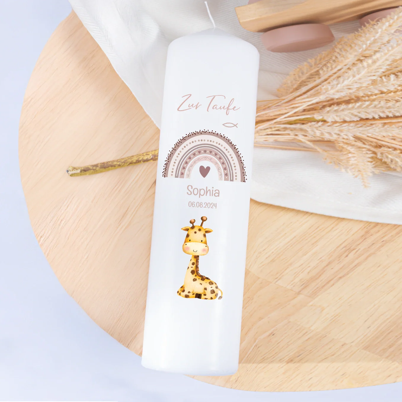 Personalisierte Taufkerze "Lieblingstier" – Image 5