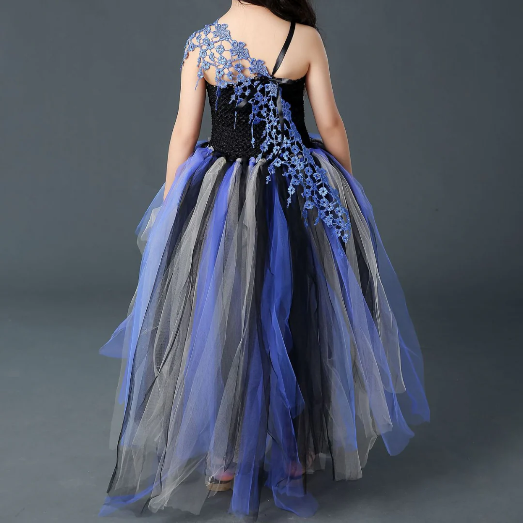 Robe tutu traînante noire et violette pour fête d'Halloween – Image 8