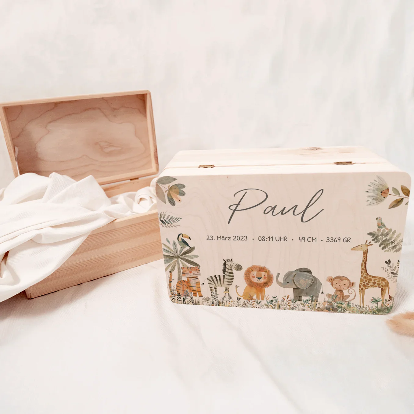 Boîte à souvenirs personnalisée « Animaux de safari » – Image 8