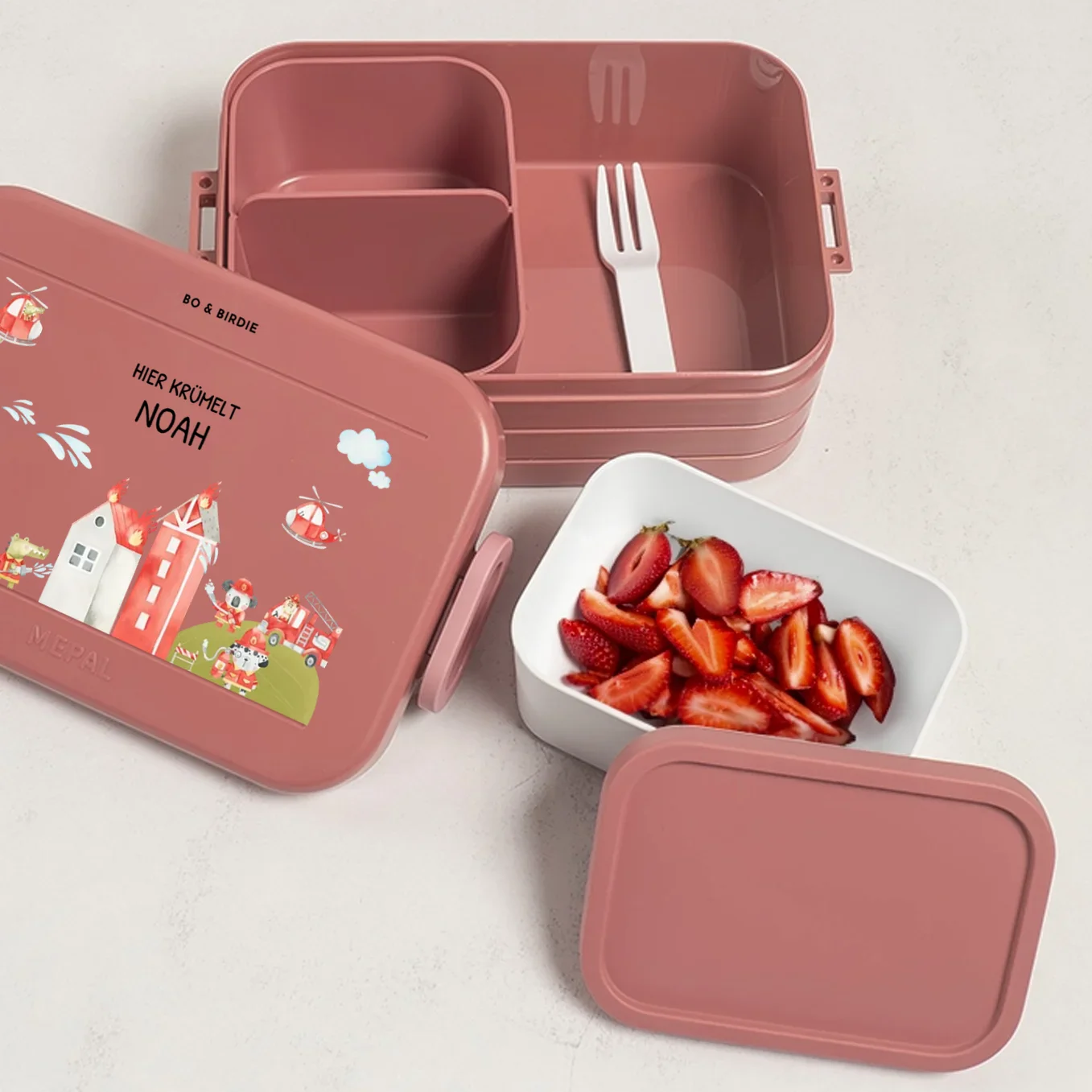 Boîte à lunch Mepal Bento personnalisée "Pompiers" – Image 3