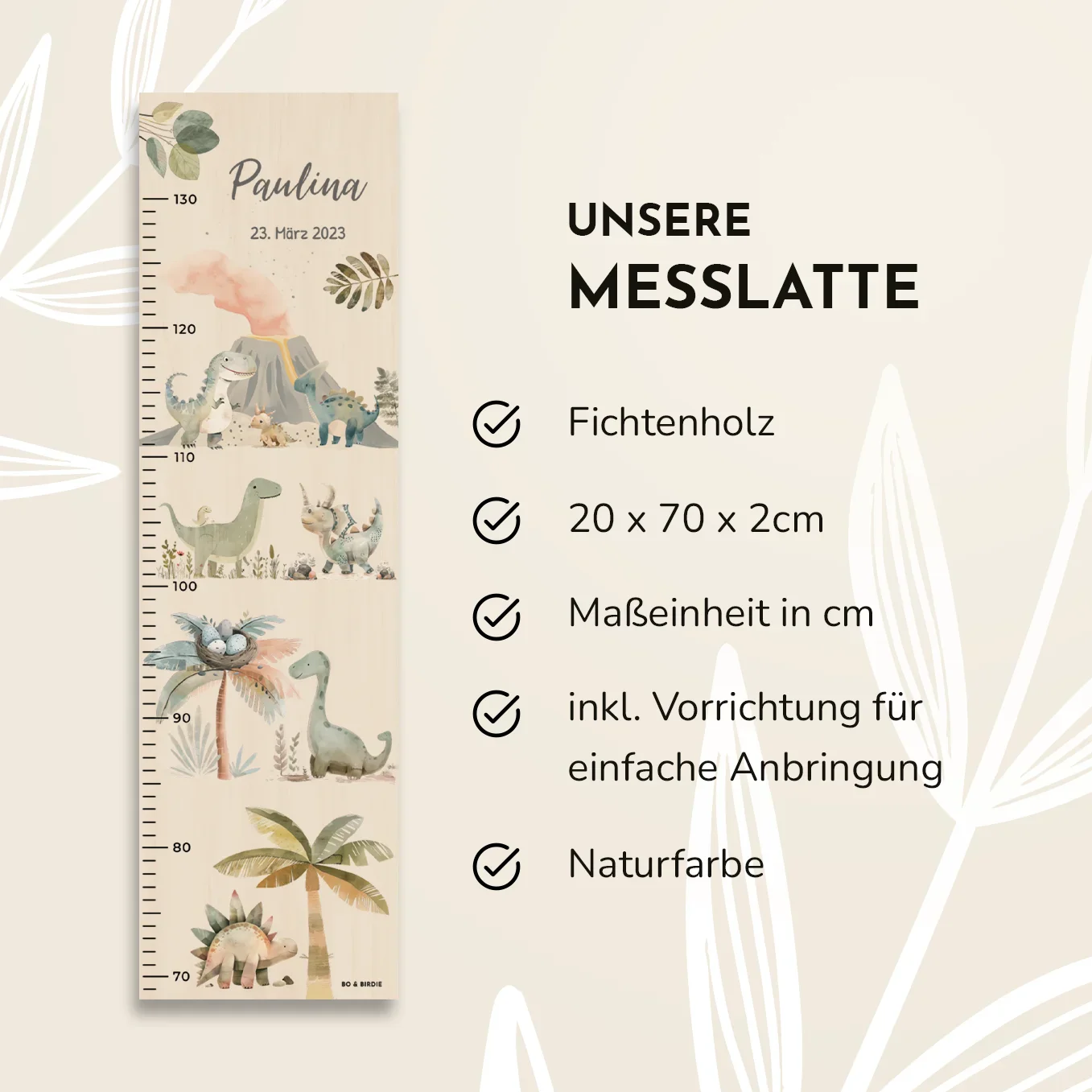 Toise personnalisée « Boho Dinosaure » – Image 9