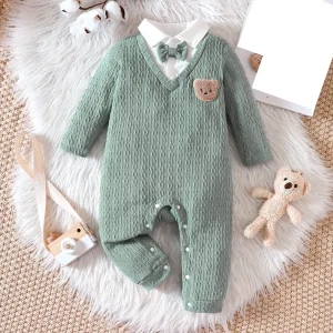 Barboteuse à col polo tendance et chaude pour bébé