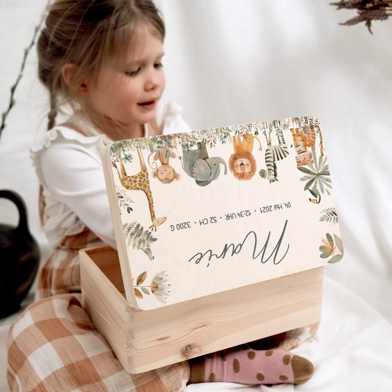 Boîte à souvenirs personnalisée « Animaux de safari » – Image 6