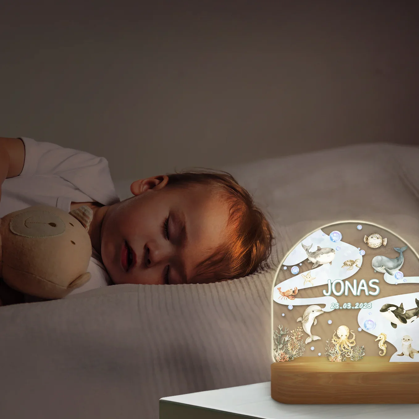 Veilleuse personnalisée « Océan » - Lumière douce et décor marin – Image 7