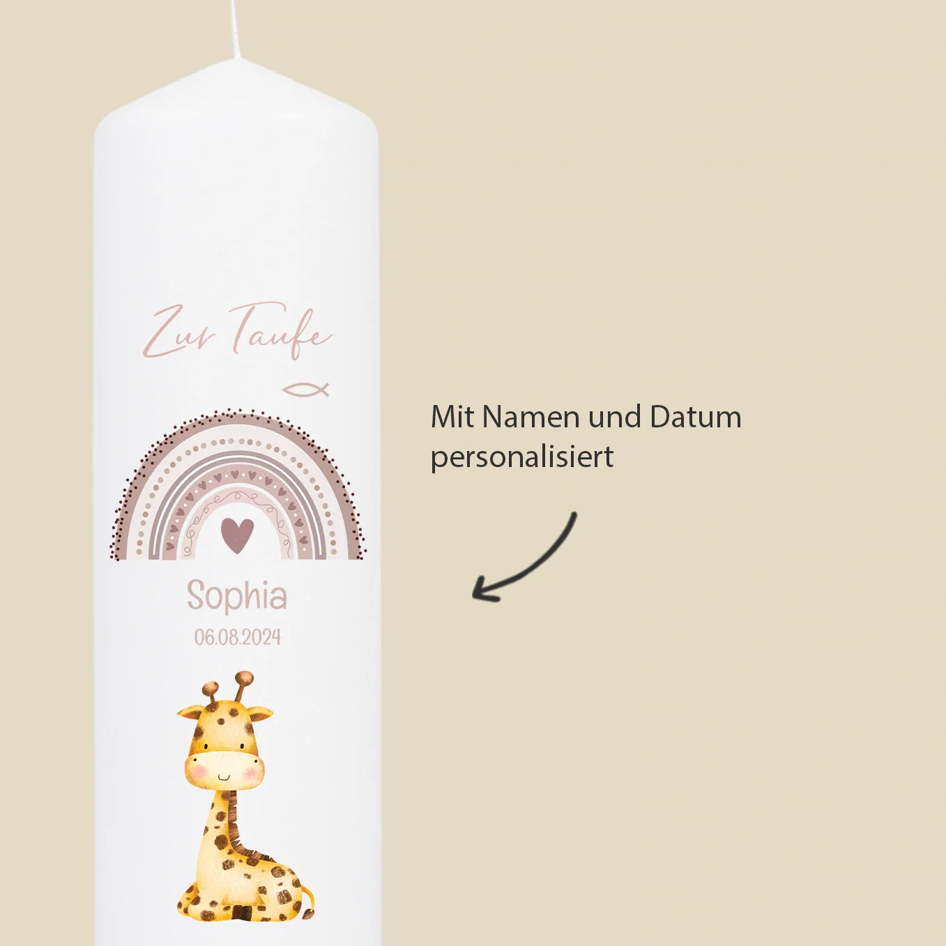 Personalisierte Taufkerze "Lieblingstier" – Image 7
