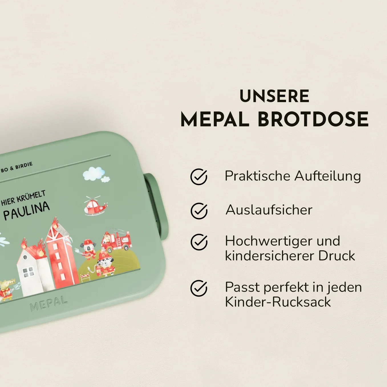 Boîte à lunch Mepal Bento personnalisée "Pompiers" – Image 5