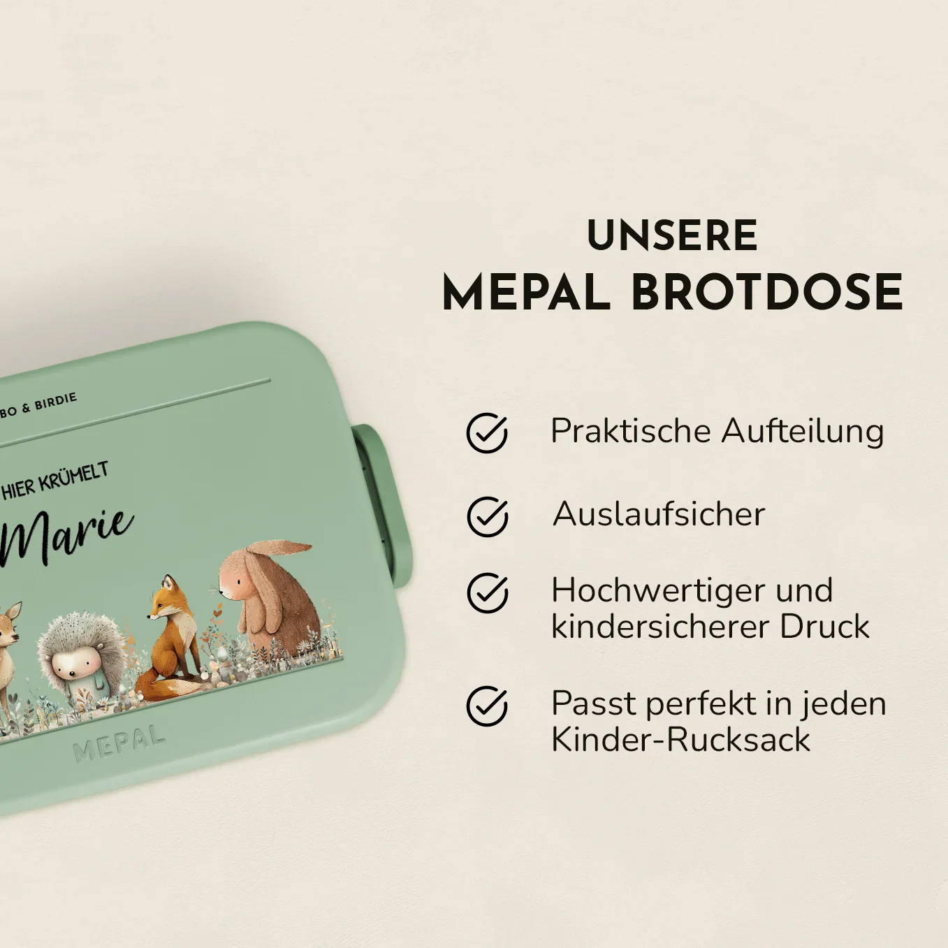 Lunch Box Mepal personnalisée « Animaux de la forêt » – Image 5