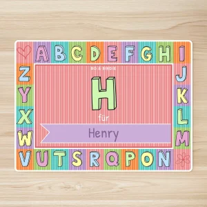 Set de table personnalisé « Alphabet »