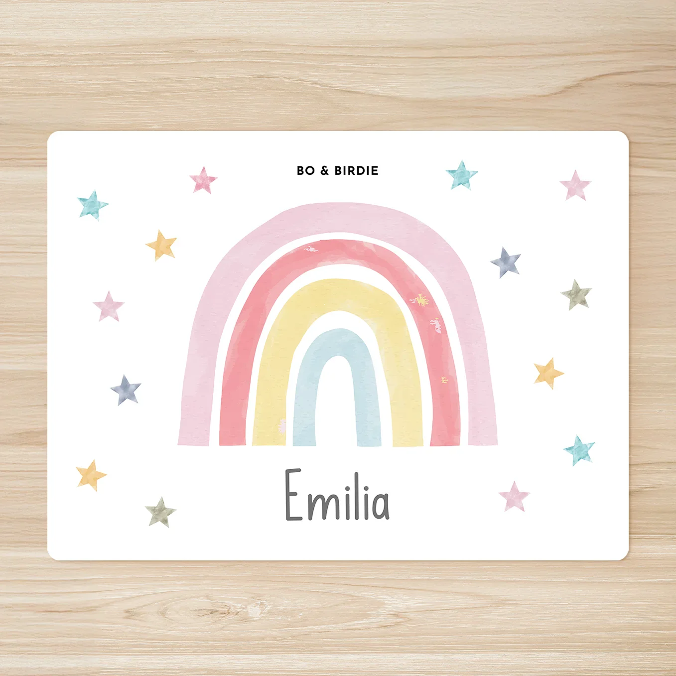 Set de table personnalisé « Arc-en-ciel »