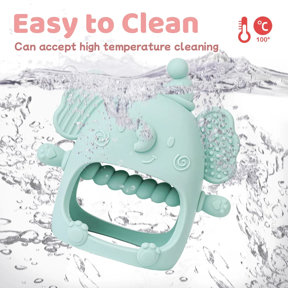 Anneau de dentition en silicone éléphant : un jouet mignon pour soulager la douleur des gencives – Image 4