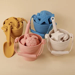 Ensemble de jouets de plage : silicone écologique et sans BPA – Jeu d'été amusant en plein air pour les enfants