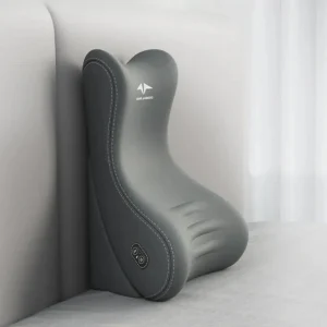 Coussin de soutien dorsal chauffant et massant réglable – Coussin de chevet ergonomique pour la maternité, la lecture et la détente