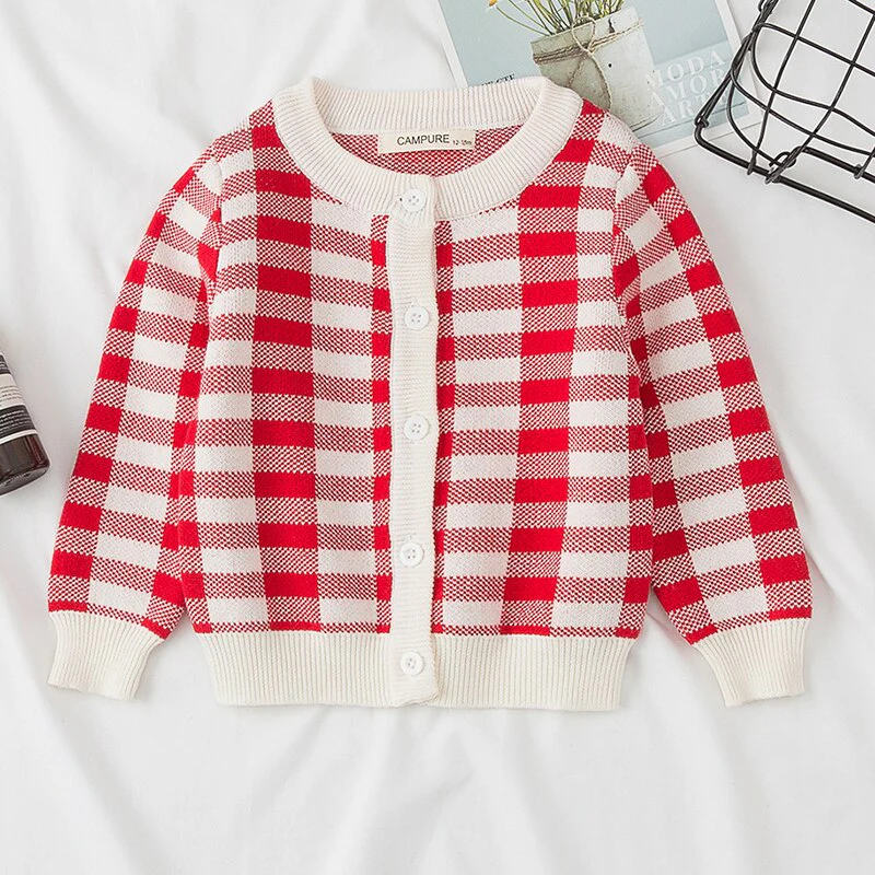 Cardigan tricoté à imprimé nuages et arc-en-ciel – Image 9