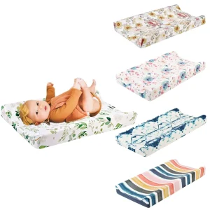 Housse de matelas à langer pour bébé – Drap à langer doux et extensible – Cadeau pour nouveau-né – Compatible avec les matelas standards