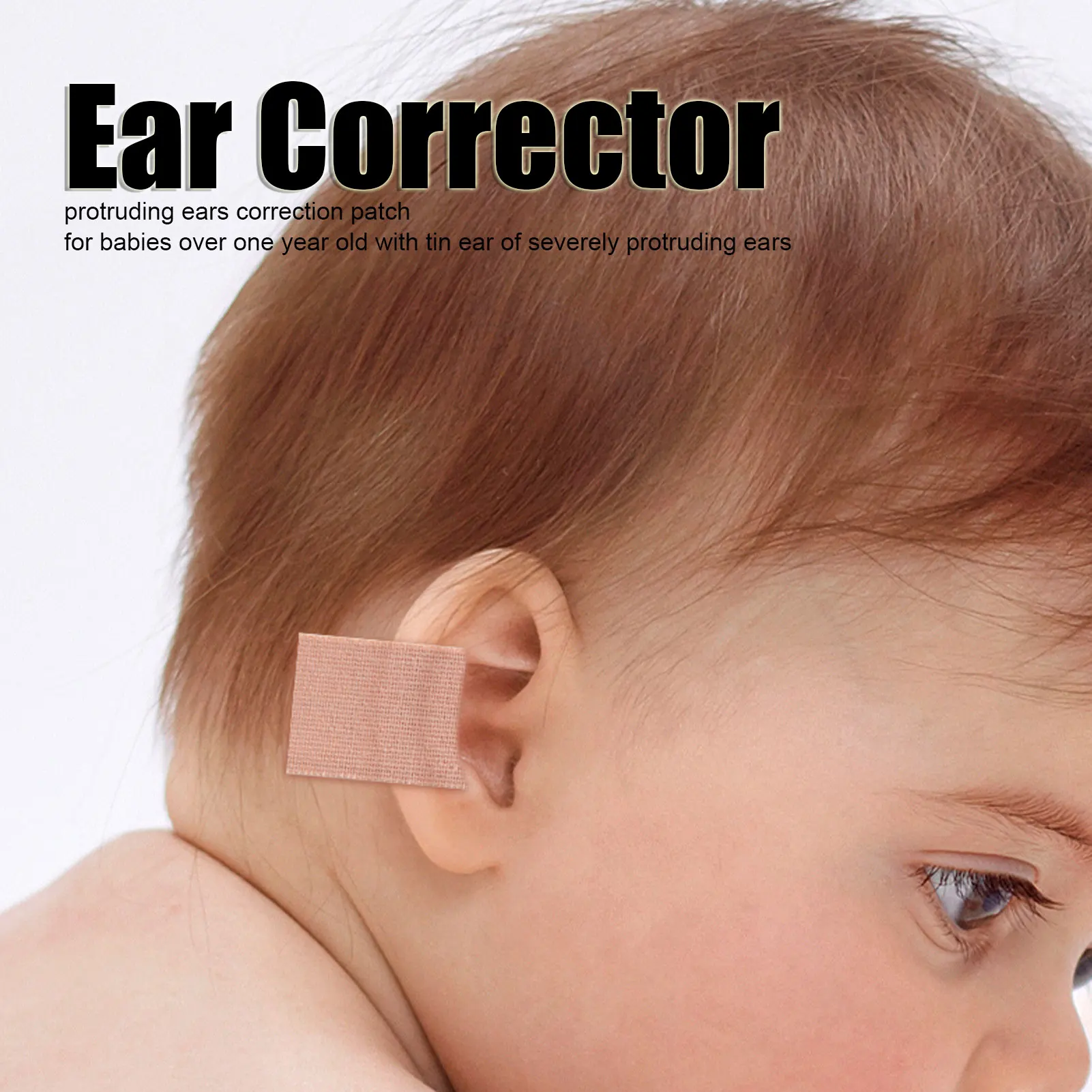 Patch correcteur esthétique pour oreilles de bébé (2,5 cm x 200 cm), bande élastique de correction d'auricules valgus avec forte adhérence pour oreilles proéminentes chez les nourrissons et les nouveau-nés – Image 4