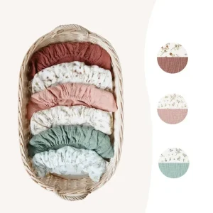 Drap-housse pour berceau – Housse de matelas en coton doux