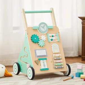 Trotteur bébé réglable en hauteur et en vitesse – Jouet d'apprentissage interactif à roulettes, centre de jeu éducatif pour garçons et filles de 6 à 12 mois