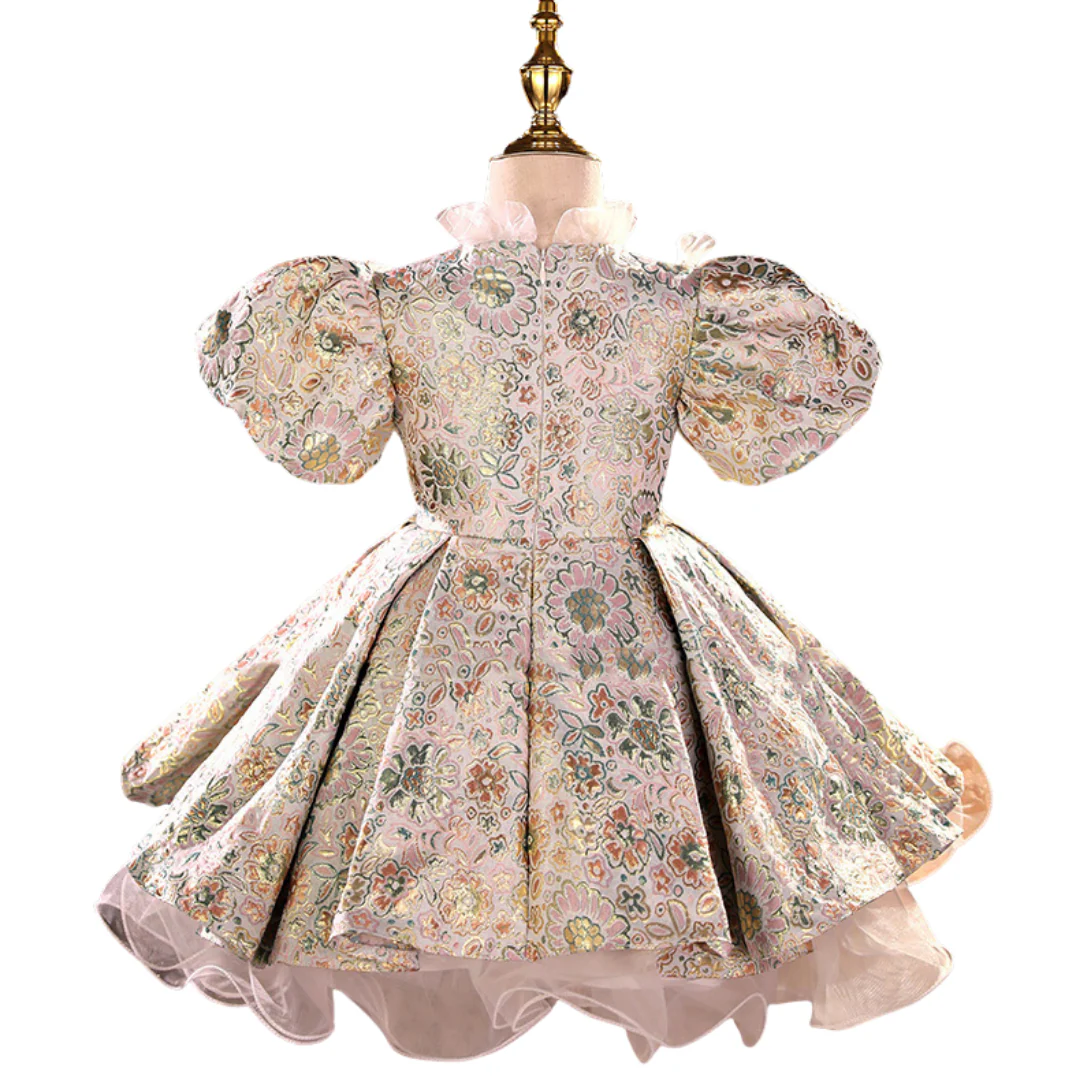Robe de bal princesse style rétro à manches bouffantes – Image 4