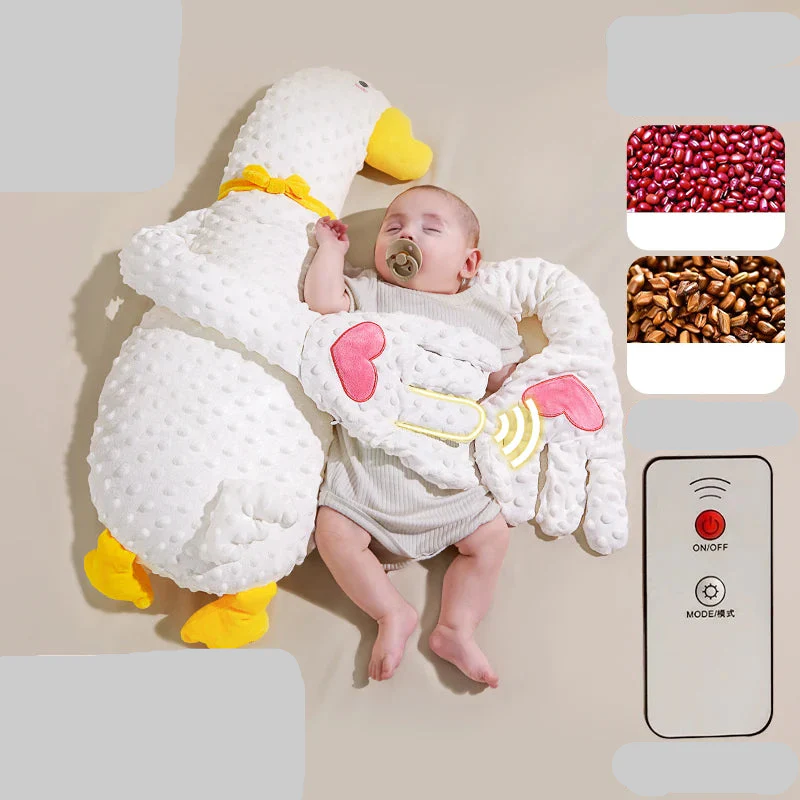 Oreiller apaisant pour bébé Big White Goose – Jouet en peluche intelligent pour aider au sommeil des nouveau-nés | – Image 8