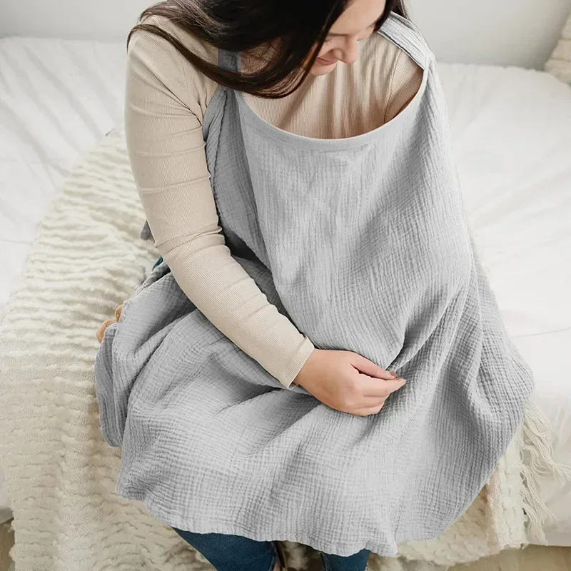 Couverture d'allaitement respirante – Tablier d'allaitement ajustable pour nourrir bébé | Protection d'intimité extérieure pour mamans | 6 couleurs disponibles – Image 2