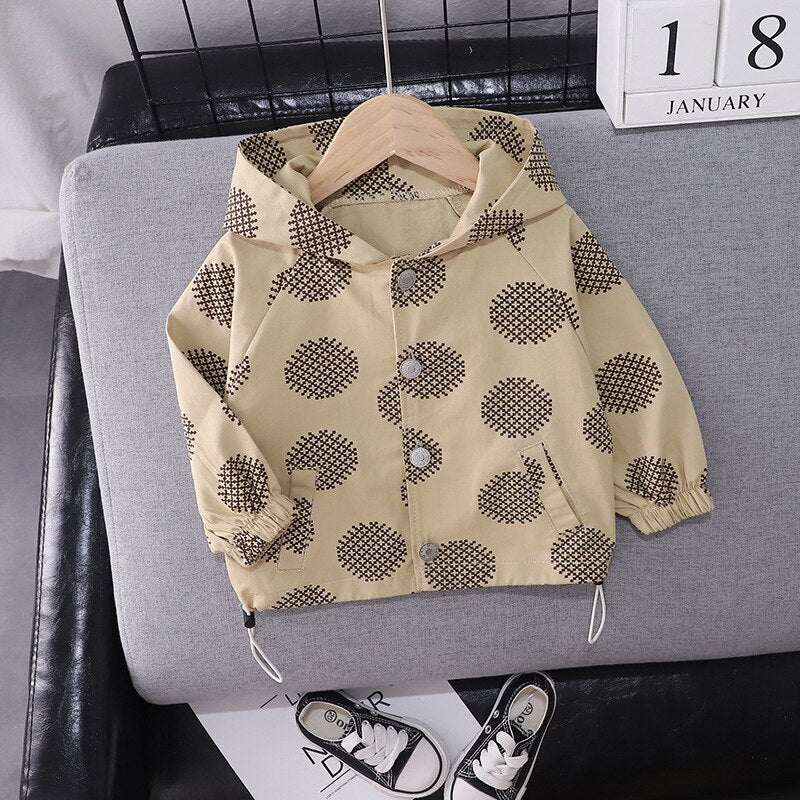Veste à capuche à imprimé croisé arrondi – Image 7